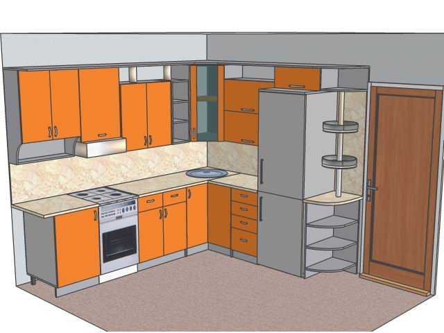 3d дизайн кухонной мебели
